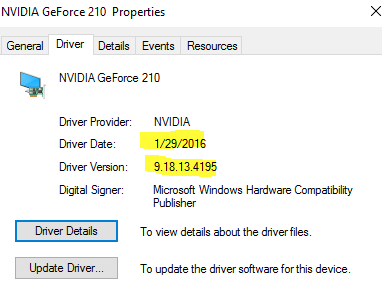 Geforce 210 Windows 10 Driver
